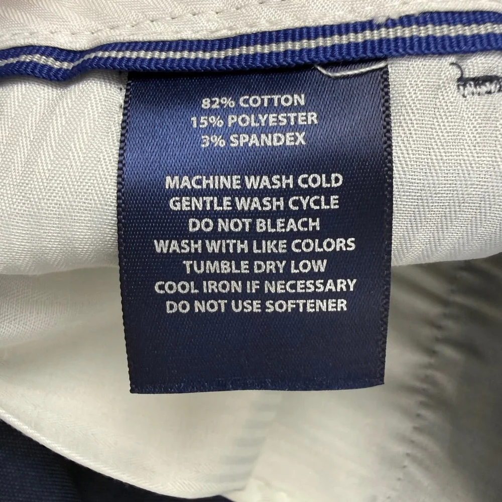 FootJoy 1857 Mens Navy Blue Cotton Blend Stretch Golf Shorts Size 34